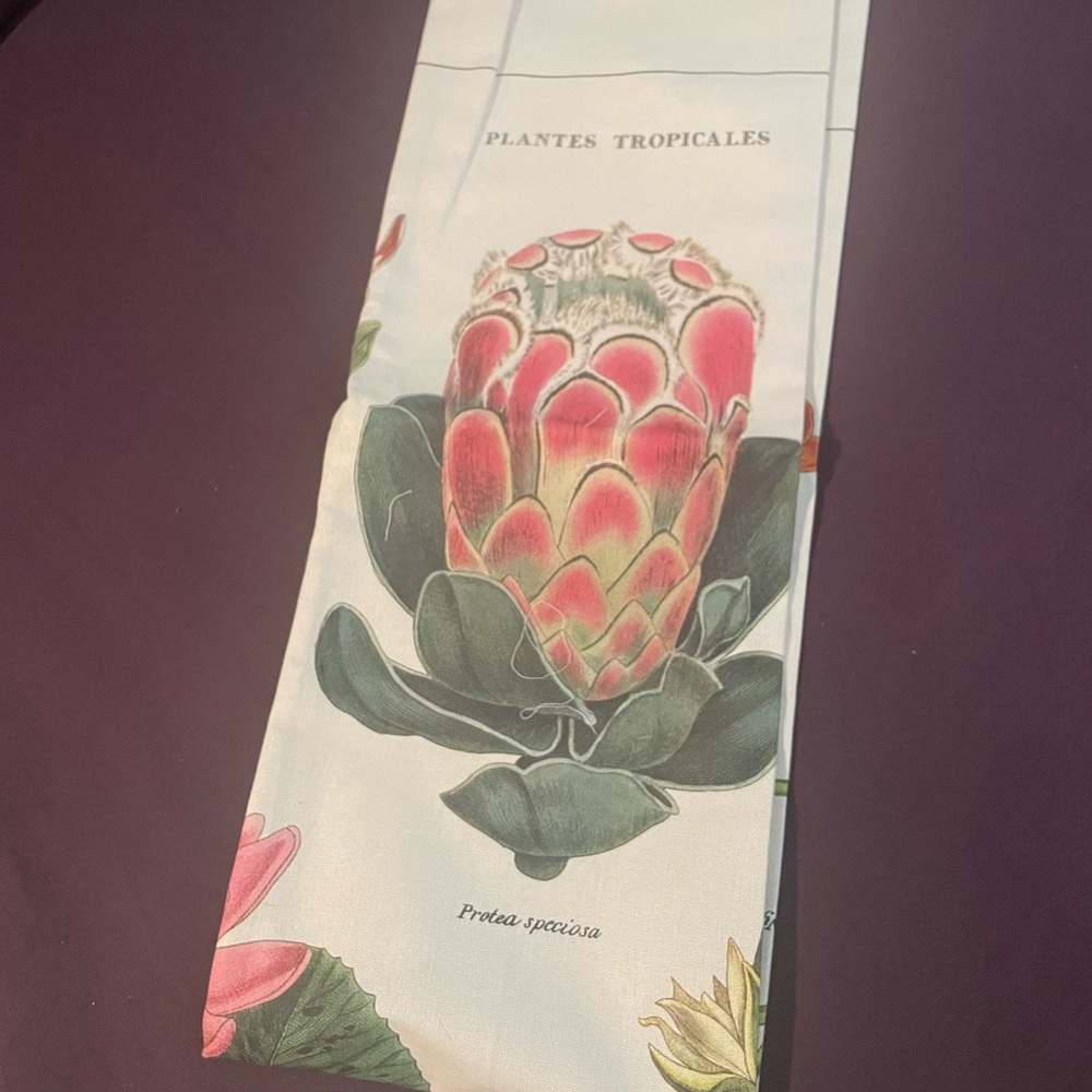 Cavallini & Co. Vintage Tea Towel - Tropical Plants Pattern BRAND NEW NWT - Picture 9 of 11